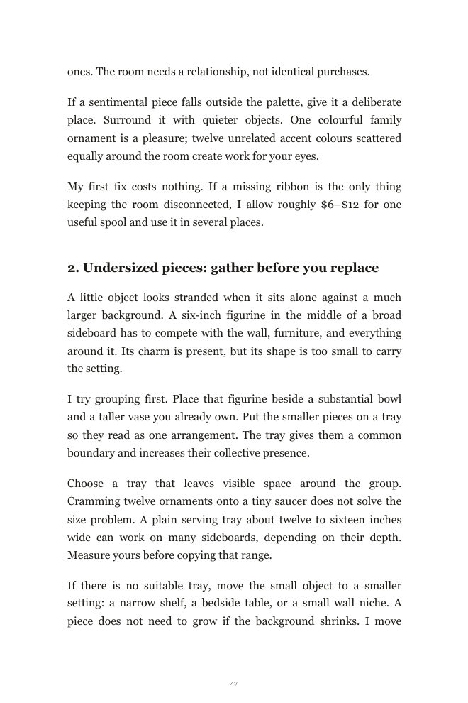 Book page: what makes decor look cheap